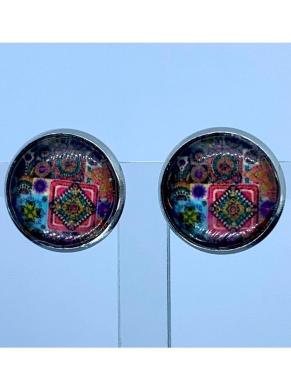 *LAAST ONE* Faux Druzy Stud Stainless Steel Earrings Fashion Jewelry